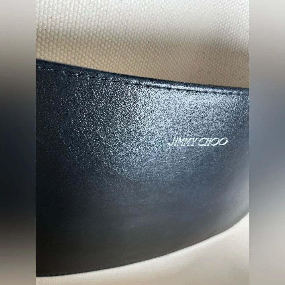 Jimmy Choo Canvas & Leather Tote with Dust Bag and COA Card